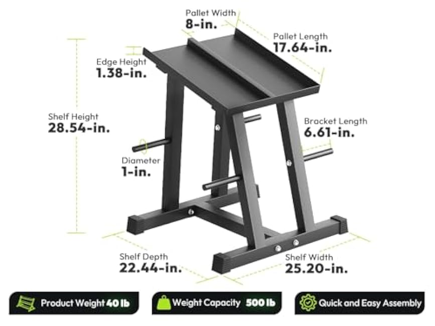 Adjustable Dumbbell Rack with Plate Storage, 500 lb Capacity, Space-Saving Storage Organizer for Classic Dumbbells, table for dumbbells, Heavy Duty Column Stand for Home Gym