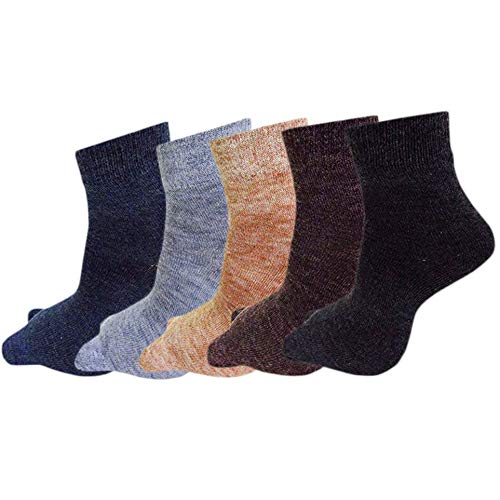 cotson ;lasting wear in every pair Women's Woolen Ankle Length Multicolored Socks (Pack of 5 Pairs) -B-picture-18