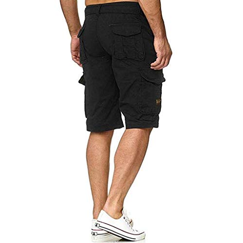 Pantalones Cortos De Carga Ligeros Grandes Y Altos Para Hombre Black #TOP2
