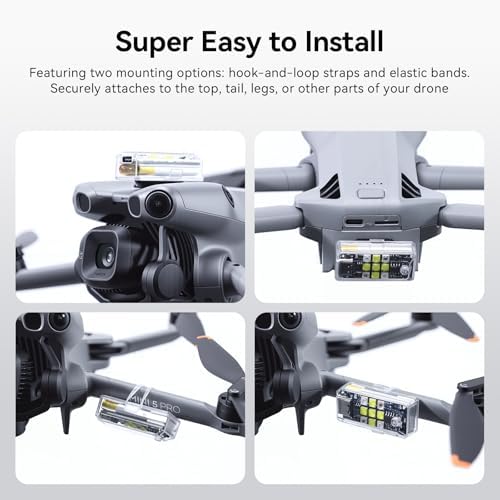 Drone Strobe Light, FAA Night Flying Light, Anti Collision LED Flash Light, for DJI Neo 2/ Avata 2/ Mini 4K/ Mini 5/4/ 3/ Mavic 4/3/ 2/ Air 3S Accessories, for Aircraft Car Motorcycles (2 Pack) — view 5