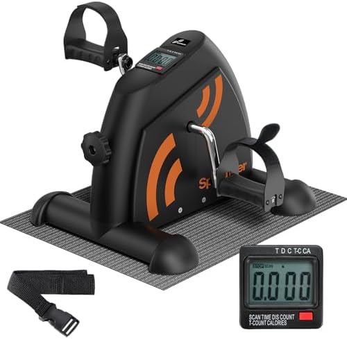 Sportneer Pedaltrainer für Senioren,Mini Heimtrainer mit LCD-Display | Fitnessgeräte für Zuhause Tischfahrrad, Ergometer Senioren, Arm- und Beintrainer für Senioren mit Anti-Rutsch