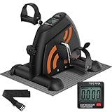 Sportneer Pedaltrainer für Senioren,Mini Heimtrainer mit LCD-Display, Fitnessgeräte für Zuhause – Tischfahrrad, Ergometer Senioren, Arm- und Beintrainer für Senioren mit Anti-Rutsch-Matte (Schwarz)