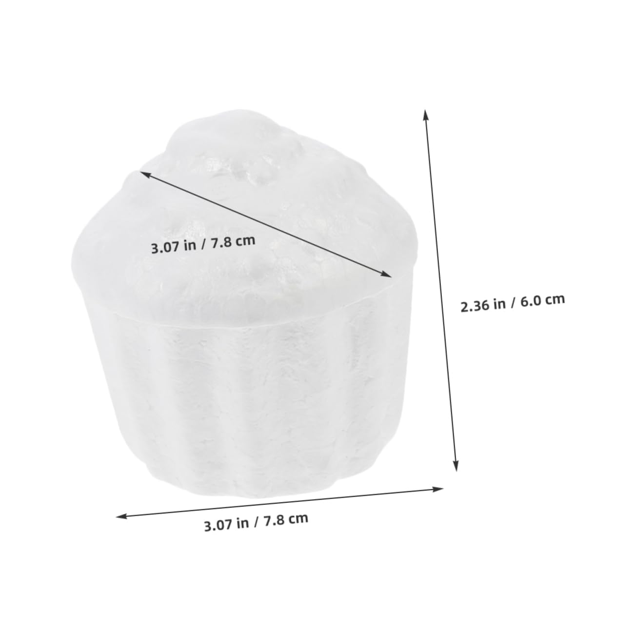VICASKY Lot de 5 Modèles de Gâteau en Mousse Blanche Forme Cupcake pour Travaux Manuels et Accessoires D'entraînement Créatifs Faits Main