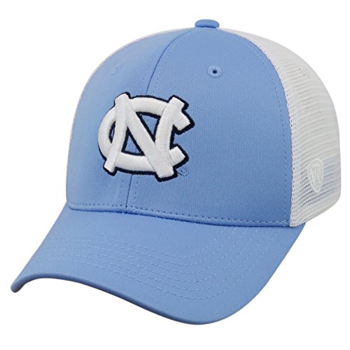 Top of the World NCAA-Ranger Trucker Mesh-Adjustable Snapback Hat Cap-North Carolina Tar Heels-White