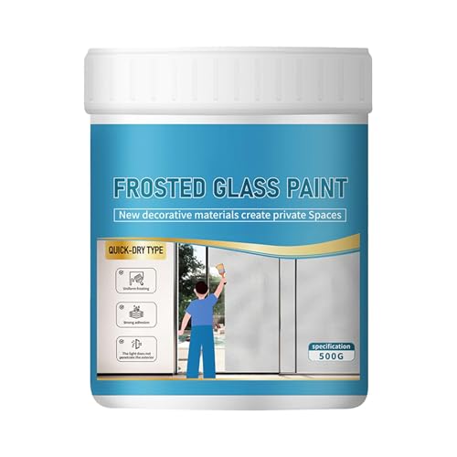 Pintura Para Ventanas Esmerilada - Revestimiento De Privacidad De Vidrio, Pintura Para Esmerilado De Ventanas Impermeable | Pintura Para Vidrio De Privacidad A Base De Agua De 500g, Revestimiento De V