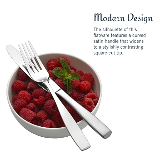 Mikasa Satin Loft 65-Piece Flatware Set, Service for 12, 18/10 Stainless Steel Silverware with Satin Finish, Includes Serving Utensils, Dishwasher Safe by Mikasa - Image 4