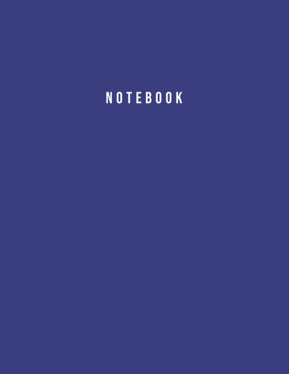 Notebook: Dark Blue Softcover Unlined Notebook 110 Pages Size (8.5 x 11 inches)