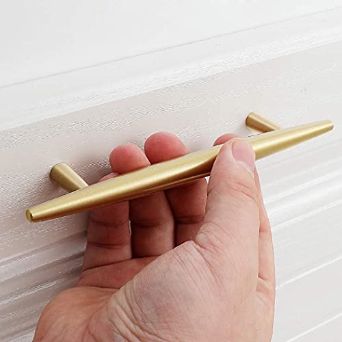 WYNWJ Zieht Griffe Griff, Europäischer Stil Schrankgriffe Massiver Kupferschrank Möbelgriffe Schrankgriffe Schubladengriff Dickes Material 100% Reines Kupfer Gold/Hole Distance 96Mm - Image 8