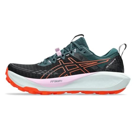ASICS Tênis de corrida feminino Gel-Trabuco 13, preto/laranja NOVA