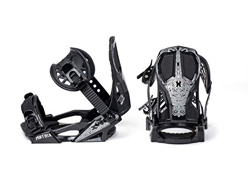 Whitewoods Matrix PH-03 All Mountain Youth Snowboard Bindings - Black, Fits Most...