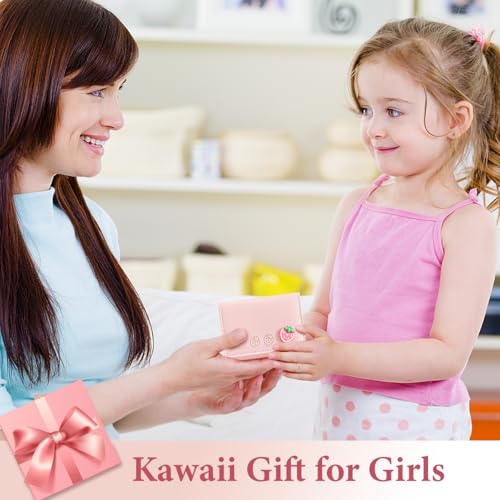 Strawberry Small Wallet Girls Cute Wallet with ID Window & 7 Credit Card Holder for Women (PINK) 5