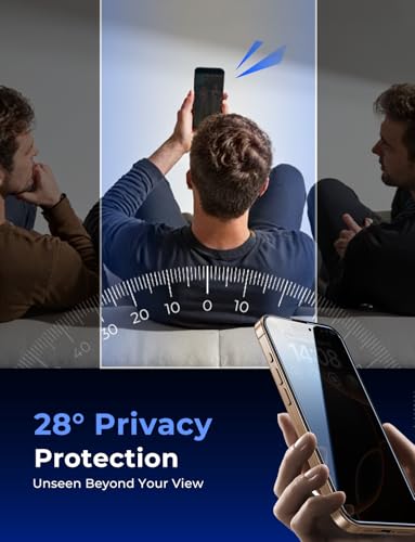 MAGIC JOHN 2 Pack for iPhone 16 Pro [6.3 inch] Privacy Tempered Glass Screen Protector, Auto Dust-Elimination, Bubble Free, Easy Installation, 16Pro 6.3''