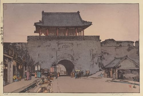 Tableau toile Porte Dainan à Moukden par Hiroshi Yoshida 60x90cm