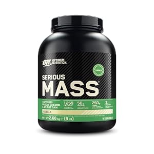 Optimum Nutrition Serious Mass 2025 Weight Gainer Powder, Vanille Smaak, 2,66 kg, 8 Porties