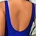 Women Plus Size One Piece Swimsuit Solid Tummy Control Bathing Suit Ruched Beachwear 2026 Summer Fashion Blue