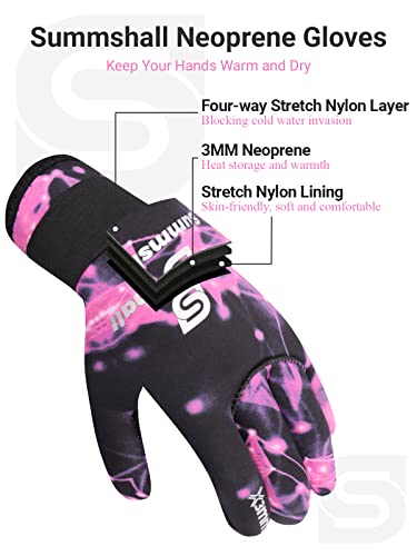 Summshall Wetsuit Gloves 3MM Neoprene Gloves Water Resistance Thermal Antislip Warm Swimming Gloves for Men Women Spearfishing Surfing Rafting Kayaking Paddling Scuba Diving - Image 2