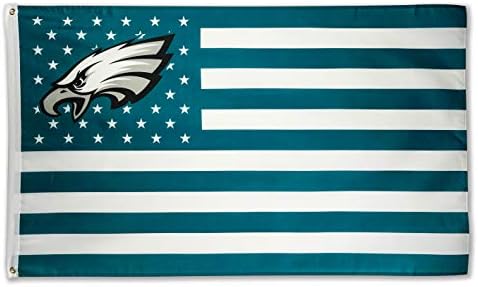 WHGJ Fans Flag for Eagles Team Large 3x5 FT Flag Fade Resistant Stars and Stripes Sports Banner