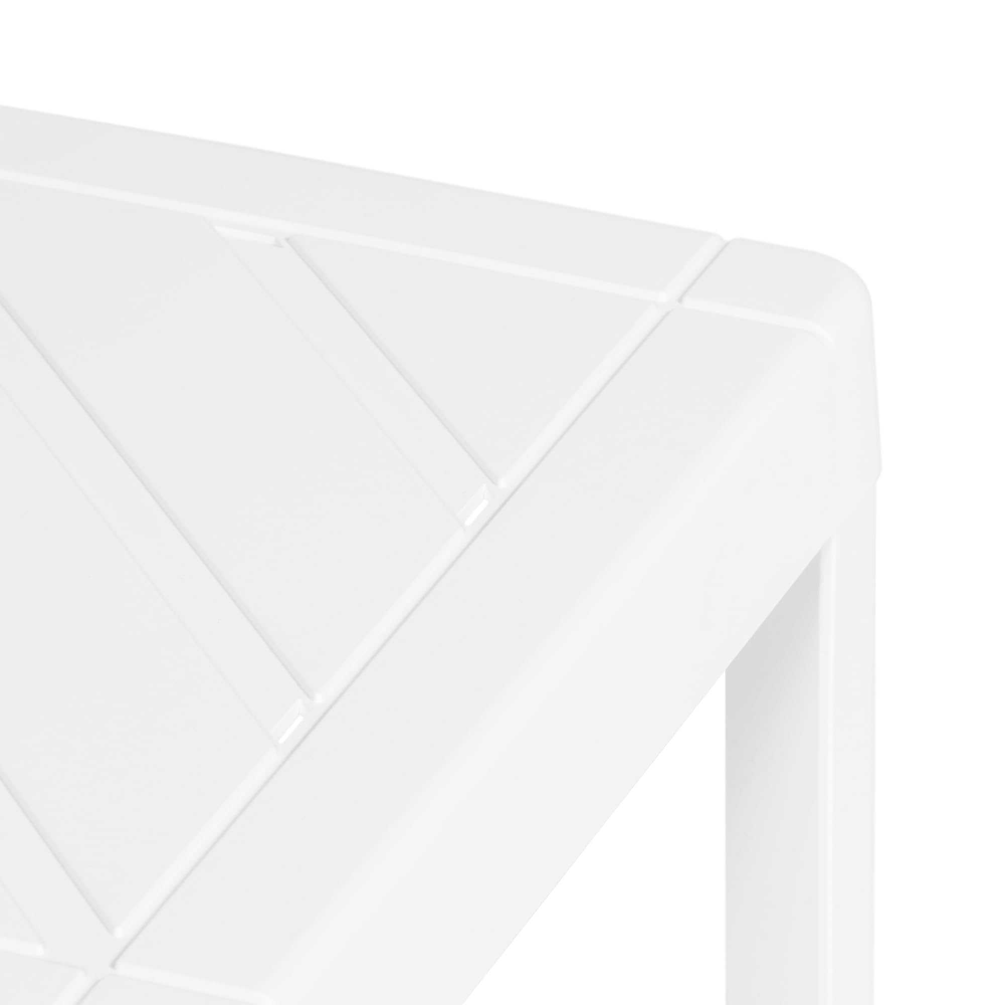 DEA HOME Tavolino per bambini POP plastica robusta bianco 39x39x38h cm leggero stabile sicuro montaggio facile senza attrezzi