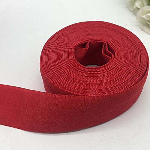 Ttndstore 5Yards/Lot 25Mm Elastic Band Fold Over Spandex Elastic Ribbon For Sewing Lace Trim Waist Band Garment Accessory-78010 #TOP3