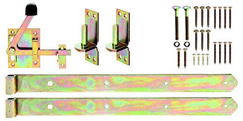 GAH-Alberts 216511 Beschlagsortiment für Jägerzaun-Einzeltore, galvanisch gelb verzinkt