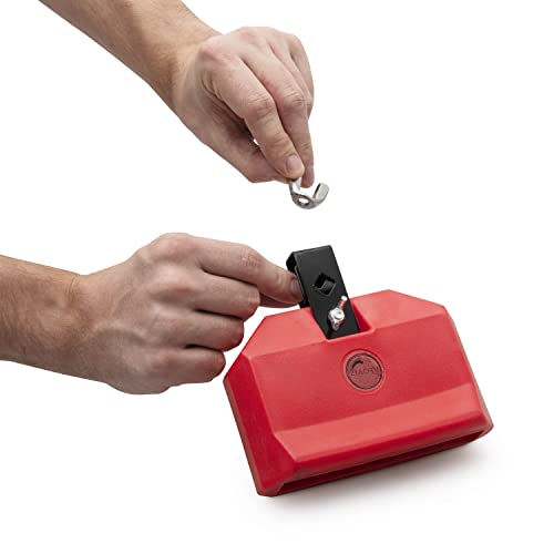 Tamstone Jam Block - Latin Jam Drum Block Mount - Latin Percussion Instrument - Clave, Gock, Gock, Tempo Blocks - Improved Wing Nut Attachment To Drum Set - With Egg Shaker #TOP4