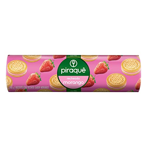 Biscoito Recheio Morango Piraquê Pacote 160g