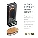 Kent MG2 Boar Bristle Hair Brush for Men, Military Brush with Natural Boar Bristles for Mens Grooming for All Hair Types, 360 Wave Brush Travel side for beard and mustache