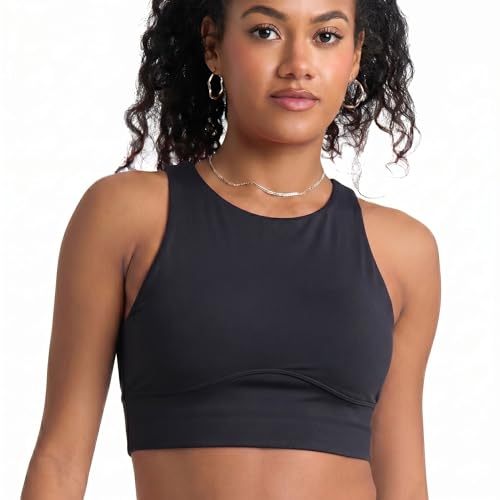 Image of POPSUGAR Sports Bras for Women - Y Back, High Neck, Strappy & Long Line Padded Racerback Bra Workout Yoga Top Racer Back Bra