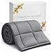 Smart Queen Weighted Blanket 15lbs (48”x72”,Grey) Queen Size Soft Cooling Heavy Blanket for Sleeping, Breathable All Season Comfort with Premium Glass Beads,Machine Washable