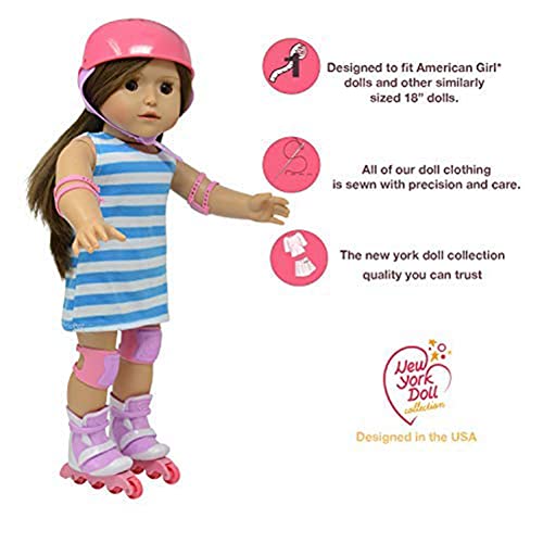 Doll Roller Skates -18 inch Doll Clothes - Doll Accessories Play Set fits American Girl Dolls