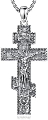 Vito Eastern Orthodox Crucifix Christian Necklace for Women Men