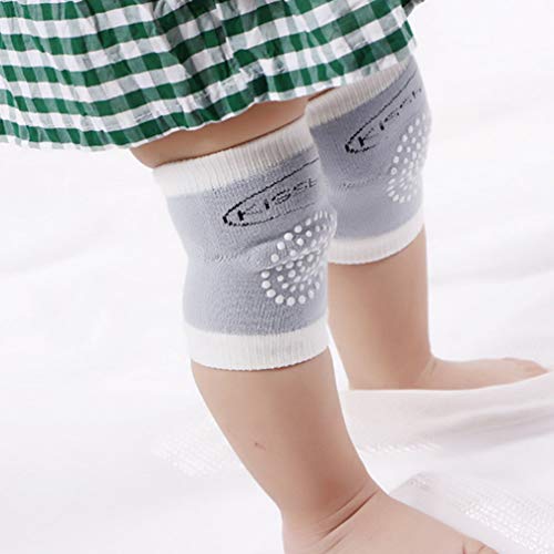 NUOBESTY 3 Pares de Joelheiras de Bebê Respirável de Algodão Antiderrapante Protetor de Segurança pa