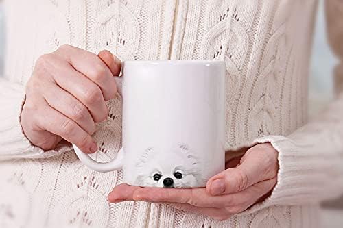 MUGBREW White Teacup Pomeranian Ceramic Coffee Mug Tea Cup, 11 OZ - Image 7