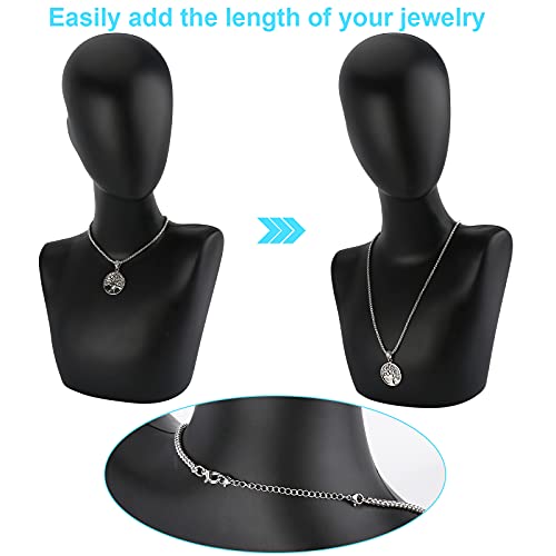 Necklace Extender, 10 Pcs Chain Extenders For Necklaces, Premium Stainless Steel Jewelry Bracelet Anklet Necklace Extenders (5 Gold, 5 Silver), Length: 2" 3" 4" 5" 6", By Uubaar #TOP3