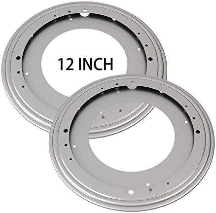 2Pack 12" Lazy Susan Hardware 5/16 Thick Turntable Bearings 1000lbs Load Capacity Lazy Susan Turntable Swivel Plate Base for Rotating Table, Kitchen Storage, Serving Tray, Corner Shelves, Book Rack