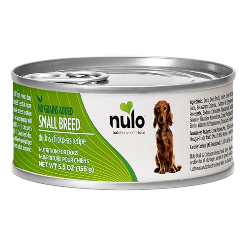 Image of Nulo Small Breed Grain-Free Duck & Chickepeas Recipe Adult Wet Canned Dog Food 5.5 Ounce, 24 Cans