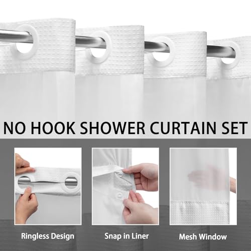 La Mejor Recopilación de Cortinas para baño los más recomendados. 29 cortinas para baño marca FUWEN (2)