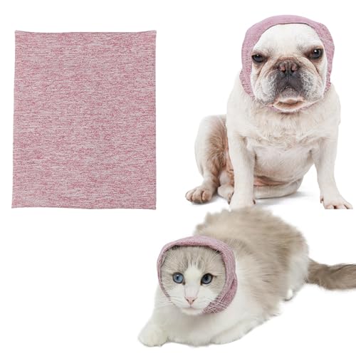 HTTDSLF Cache-Oreilles et Tour de Cou pour Chien et Chat - Snood pour Le Bain, Le Toilettage et La Réduction du Bruit