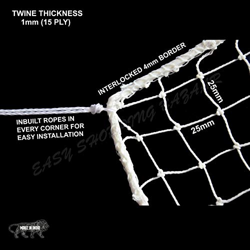 EasyShoppingBazaar Bird Net/Pigeon Net/Anti Bird Net UV Stabilized HDPE (with Clips & Tying Ropes) White - 20 x 40 Ft