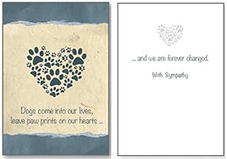 Dogs Come Into Our Lives, Leave Paw Prints on Our Hearts - Thinking of You - Death Loss of Pet Sympathy Card