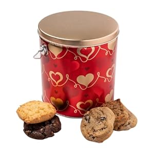 Romantic Heartwarming Cookie Pail – 24 Gourmet Fresh-Baked Cookies – Perfect for Valentine’s Day Gifting