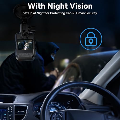 Image of BOBLOV M5 2K Body Camera with Audio, 1440P 128GB GPS Police Body Cam for Law Enforcement, 4200mAh Battery, IP67 Waterproof, Dash Cam for Cars with Suction Cup Mount