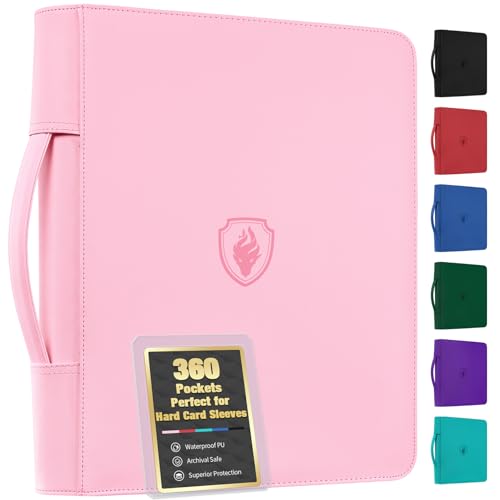 Fabmaker Top Load Binder Holds 360 Cards Portable Card Binder with Handle