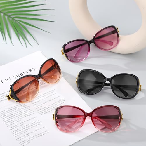 4 Pack Oversized Sunglasses for Women, Large Frame Classic Trendy Lady Sunglasses UV400 Protection4