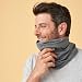 Living Crafts - LOURDES | Multifunktionstuch, Herbst- & Winterschal, Halstuch, Motorrad-Gesichtsmaske, Halswärmer, Wolle, Baumwolle (Bio) für Damen und Herren (Graphite Melange)