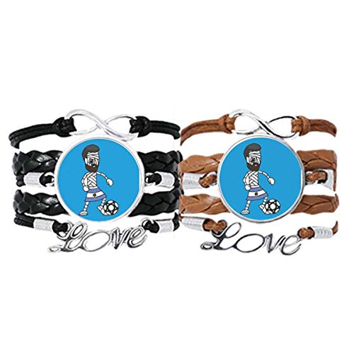 Pulsera pareja de cuerdas de cuero DIYthinker para conectar corazones