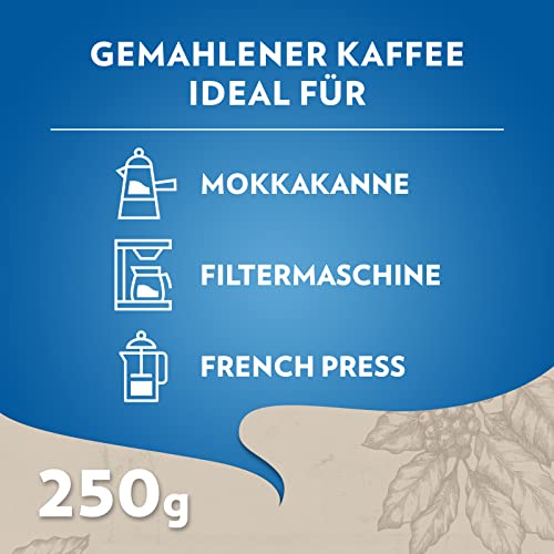 Lavazza, Caffè Decaffeinato, Gemahlener Kaffee, für Mokka-Kannen, Koffeinfreier Espresso, mit Aromanoten von Trockenfrüchten, Arabica & Robusta, Intensität 3/10, Mittlere Röstung, 250 g