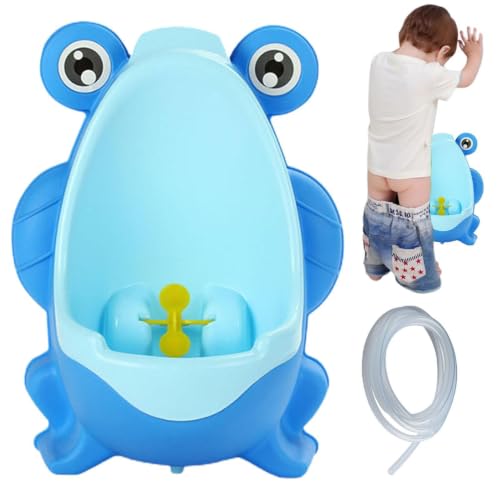 Urinario de entrenamiento para niños - Urinario para niños pequeños con diana divertida - Orinal Rana Orinal Entrenador Inodoro Montado en la pared lindo Entrenamiento de pie para orinar para n