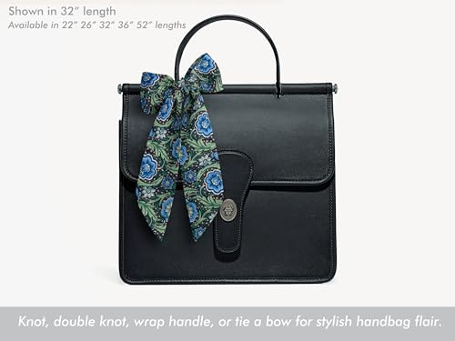 Liberty London Purse, Head, or Neck Scarf - Finesse Floral Skinny Scarf - Headband, Handbag, Purse Handle - Silky Tana Lawn Cotton - Choose Length3