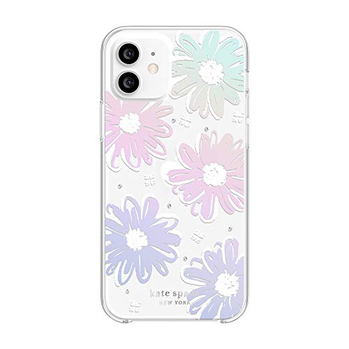 Kate Spade New York Protective Hardshell Case For Iphone 12 & Iphone 12 Pro - Daisy Iridescent Foil/White/Clear/Gems #TOP4